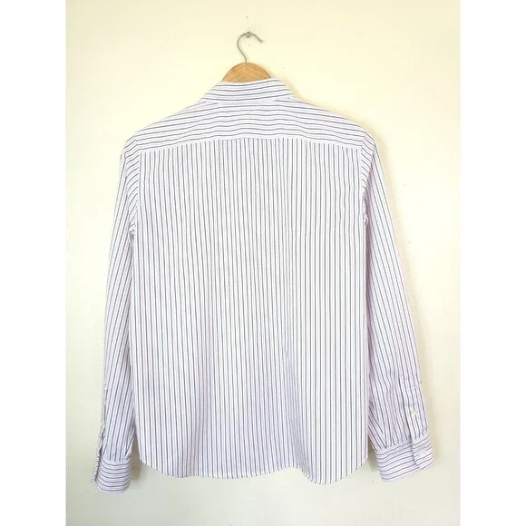 Lauren Ralph Lauren Shirt Womens M Pink Stripe Button Down Non Iron - Picture 8 of 12